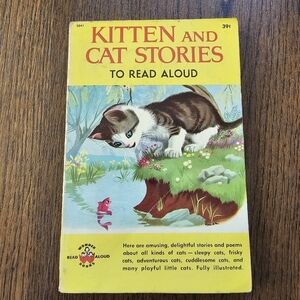 1960s Childrens Book KITTEN and CAT Stories to Read Aloud Paperback Book